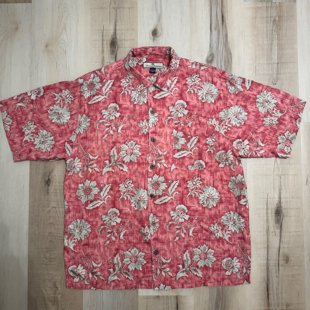 Tommy Bahama Silk Short Sleeve Shirt Medium Floral